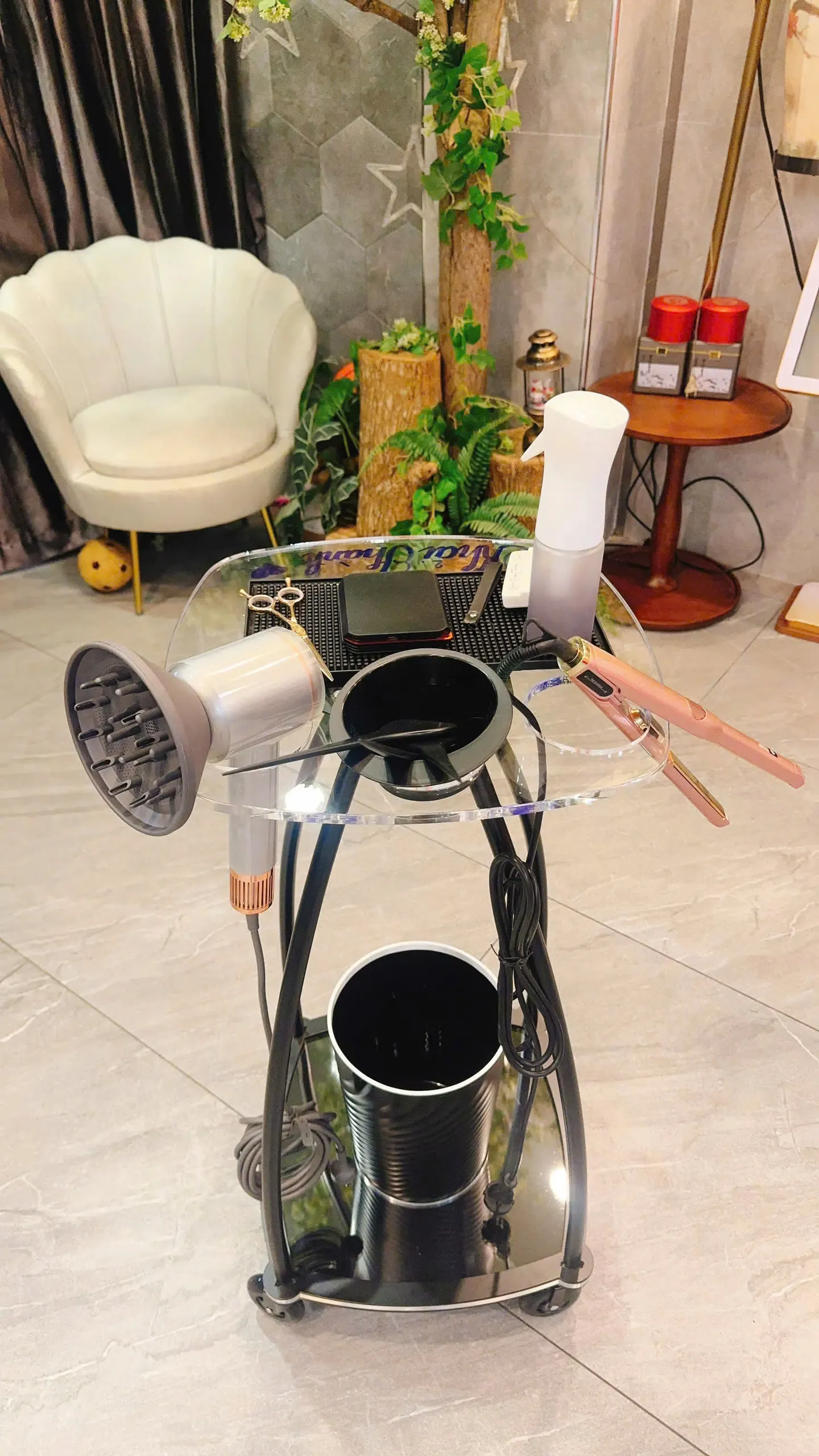 New- Xe Đẩy Thuốc Nhuộm Tóc Jr 201 - Spa Trolley