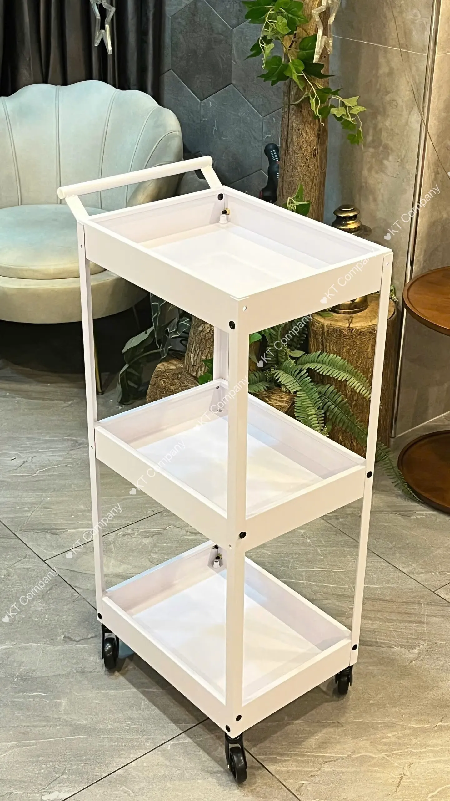 Xe Đẩy Sắt Sơn Tĩnh Điện 3 Tầng (2 Màu) — ảnh 6